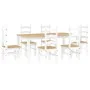 Juego de comedor Panama 7 pzas madera maciza de pino blanco by , Furniture sets for kitchens and dining rooms - Ref: Foro24-3...