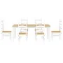 Juego de comedor Panama 7 pzas madera maciza de pino blanco by , Furniture sets for kitchens and dining rooms - Ref: Foro24-3...