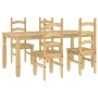 Juego de comedor Panama 5 pzas madera maciza de pino by , Furniture sets for kitchens and dining rooms - Ref: Foro24-3345209,...