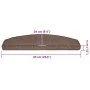 Alfombrilla escalera 30 uds marrón café 65x24x4 cm von , Treppenmatten - Ref: Foro24-3365753, Preis: 128,03 €, Rabatt: %