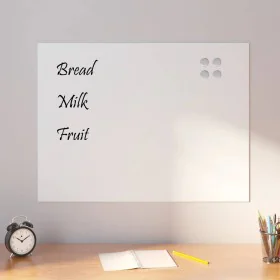 Pizarra magnética de pared vidrio templado blanco 80x60 cm by , White boards - Ref: Foro24-4008638, Price: 48,40 €, Discount: %