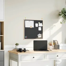 Pizarra con marco de madera maciza de pino negra 60x55 cm by , Notice boards - Ref: Foro24-4017412, Price: 19,75 €, Discount: %