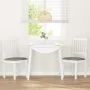 Sillas de comedor con cojines 2uds madera maciza blanco caucho von , Essstühle - Ref: Foro24-4102429, Preis: 103,32 €, Rabatt: %