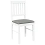 Sillas de comedor con cojines 2uds madera maciza blanco caucho von , Essstühle - Ref: Foro24-4102429, Preis: 103,32 €, Rabatt: %