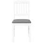 Sillas de comedor con cojines 2uds madera maciza blanco caucho von , Essstühle - Ref: Foro24-4102429, Preis: 103,32 €, Rabatt: %