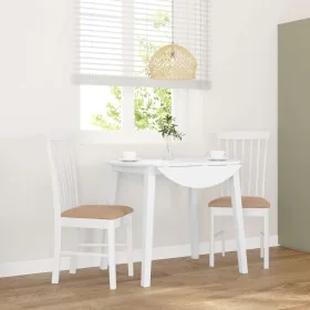 Sillas de comedor con cojines 2uds madera maciza blanco caucho von , Essstühle - Ref: Foro24-4102506, Preis: 120,43 €, Rabatt: %