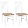 Sillas de comedor con cojines 2uds madera maciza blanco caucho de , Sillas de comedor - Ref: Foro24-4102506, Precio: 120,43 €...