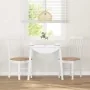 Sillas de comedor con cojines 2uds madera maciza blanco caucho de , Sillas de comedor - Ref: Foro24-4102506, Precio: 120,43 €...