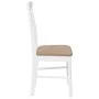 Sillas de comedor con cojines 2uds madera maciza blanco caucho de , Sillas de comedor - Ref: Foro24-4102506, Precio: 120,43 €...