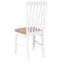 Sillas de comedor con cojines 2uds madera maciza blanco caucho de , Sillas de comedor - Ref: Foro24-4102506, Precio: 120,43 €...