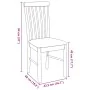Sillas de comedor con cojines 2uds madera maciza blanco caucho de , Sillas de comedor - Ref: Foro24-4102506, Precio: 120,43 €...