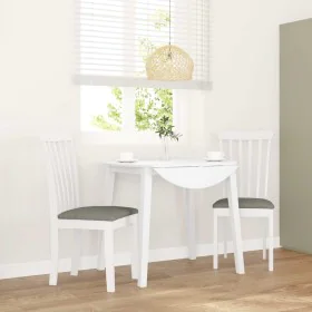 Sillas de comedor con cojines 2uds madera maciza blanco caucho by , dining chairs - Ref: Foro24-4102391, Price: 99,74 €, Disc...