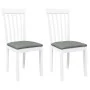 Sillas de comedor con cojines 2uds madera maciza blanco caucho von , Essstühle - Ref: Foro24-4102391, Preis: 99,74 €, Rabatt: %