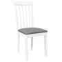 Sillas de comedor con cojines 2uds madera maciza blanco caucho von , Essstühle - Ref: Foro24-4102391, Preis: 99,74 €, Rabatt: %