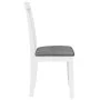 Sillas de comedor con cojines 2uds madera maciza blanco caucho von , Essstühle - Ref: Foro24-4102391, Preis: 99,74 €, Rabatt: %