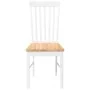Sillas de comedor 2 unidades madera maciza de caucho blanco by , dining chairs - Ref: Foro24-4102504, Price: 122,36 €, Discou...