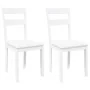 Sillas de comedor 2 unidades madera maciza de caucho blanco von , Essstühle - Ref: Foro24-4102385, Preis: 98,14 €, Rabatt: %