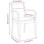 Sillas de comedor 2 uds madera maciza natural caucho by , dining chairs - Ref: Foro24-4102510, Price: 173,77 €, Discount: %