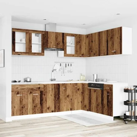 Mueble de cocina 11 piezas madera contrachapada madera vieja de , Armarios de cocina - Ref: Foro24-3328577, Precio: 670,01 €,...