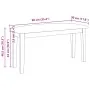 Banco 90 cm Madera Maciza Marrón Caucho von , Ess- und Küchenbänke - Ref: Foro24-4102592, Preis: 67,81 €, Rabatt: %