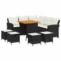 Set de sofás de jardín en forma de L con cojines 6 pzas negro by , Garden sets - Ref: Foro24-3213540, Price: 519,65 €, Discou...
