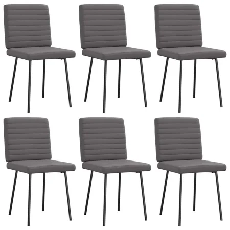 Sillas de comedor 6 unidades cuero sintético gris by , dining chairs - Ref: Foro24-3315538, Price: 251,05 €, Discount: %