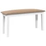 Banco 90 cm madera maciza caucho blanco by , Dining and kitchen benches - Ref: Foro24-4102600, Price: 67,81 €, Discount: %