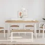 Banco 90 cm madera maciza caucho blanco by , Dining and kitchen benches - Ref: Foro24-4102600, Price: 67,81 €, Discount: %