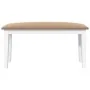 Banco 90 cm madera maciza caucho blanco by , Dining and kitchen benches - Ref: Foro24-4102600, Price: 67,81 €, Discount: %