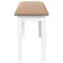 Banco 90 cm madera maciza caucho blanco by , Dining and kitchen benches - Ref: Foro24-4102600, Price: 67,81 €, Discount: %
