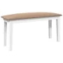 Banco 90 cm madera maciza caucho blanco by , Dining and kitchen benches - Ref: Foro24-4102600, Price: 67,81 €, Discount: %
