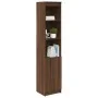 Aparador alto roble marrón 37,5x35x180 cm madera de ingeniería de , Aparadores - Ref: Foro24-861676, Precio: 85,57 €, Descuen...