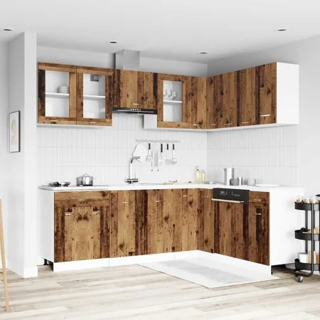 Mueble de cocina 11 piezas madera contrachapada madera vieja by , Kitchen cabinets - Ref: Foro24-3328575, Price: 640,62 €, Di...
