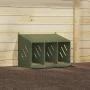 Nido para gallinas con 3 compartimentos de metal verde oliva by , Cages and habitats for small animals - Ref: Foro24-864345, ...
