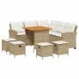 Juego de sofás de jardín en forma de L con cojines 6 pzas beige by , Garden sets - Ref: Foro24-3213542, Price: 533,56 €, Disc...