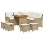 Juego de sofás de jardín en forma de L con cojines 6 pzas beige by , Garden sets - Ref: Foro24-3213542, Price: 533,56 €, Disc...