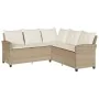 Juego de sofás de jardín en forma de L con cojines 6 pzas beige by , Garden sets - Ref: Foro24-3213542, Price: 533,56 €, Disc...