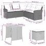 Juego de sofás de jardín en forma de L con cojines 6 pzas beige by , Garden sets - Ref: Foro24-3213542, Price: 533,56 €, Disc...