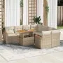 Set sofás jardín y cojines 9 pzas ratán sintético acacia beige von , Gartensets - Ref: Foro24-3327467, Preis: 665,90 €, Rabat...