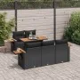 Set sofás jardín y cojines 6 pzas ratán sintético acacia negro von , Gartensets - Ref: Foro24-3327548, Preis: 531,76 €, Rabat...