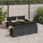 Set sofás jardín y cojines 7 pzas ratán sintético acacia negro von , Gartensets - Ref: Foro24-3327555, Preis: 581,38 €, Rabat...