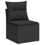 Set sofás jardín y cojines 7 pzas ratán sintético acacia negro by , Garden sets - Ref: Foro24-3327562, Price: 537,75 €, Disco...