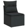 Set sofás jardín y cojines 8 pzas ratán sintético acacia negro by , Garden sets - Ref: Foro24-3327569, Price: 583,60 €, Disco...