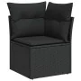 Set sofás jardín y cojines 8 pzas ratán sintético acacia negro by , Garden sets - Ref: Foro24-3327569, Price: 583,60 €, Disco...