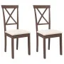 Sillas de comedor con cojines 2 uds madera maciza marrón caucho von , Essstühle - Ref: Foro24-4102401, Preis: 114,96 €, Rabat...