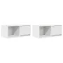 Muebles de TV 2 uds Blanco 60x31x25,5 cm Madera de ingeniería by , TV Furniture - Ref: Foro24-861437, Price: 64,86 €, Discoun...