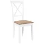 Sillas de comedor con cojines 2uds madera maciza blanco caucho by , dining chairs - Ref: Foro24-4102408, Price: 114,96 €, Dis...