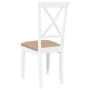 Sillas de comedor con cojines 2uds madera maciza blanco caucho by , dining chairs - Ref: Foro24-4102408, Price: 114,96 €, Dis...