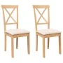 Sillas de comedor con cojines 2 uds madera maciza caucho by , dining chairs - Ref: Foro24-4102403, Price: 114,96 €, Discount: %
