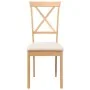 Sillas de comedor con cojines 2 uds madera maciza caucho by , dining chairs - Ref: Foro24-4102403, Price: 114,96 €, Discount: %